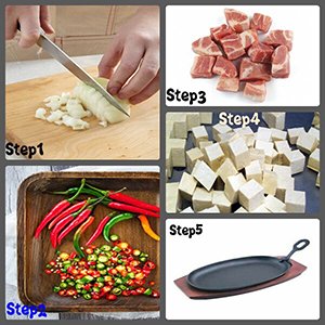 Ingredients in Sizzling tofu with pork
