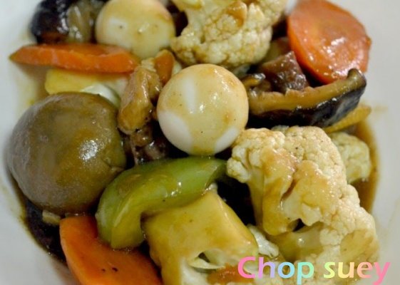 Chop suey is a healthy Philippine food recipe