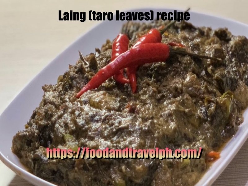 Laing (taro leaves) recipe